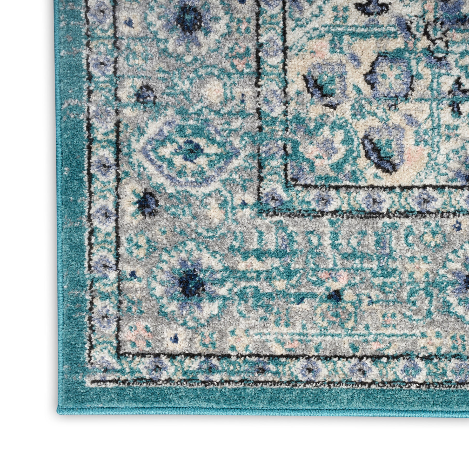 Nourison Home Passion  Turquoise Grey  Transitional