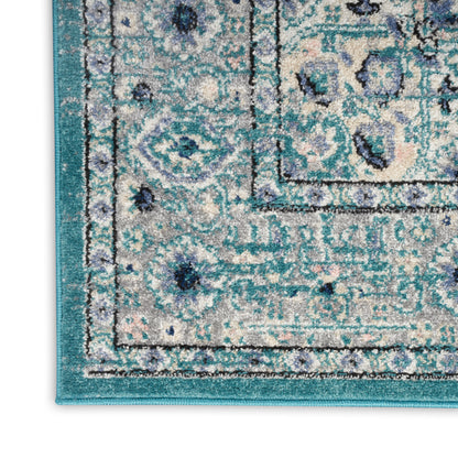 Nourison Home Passion  Turquoise Grey  Transitional