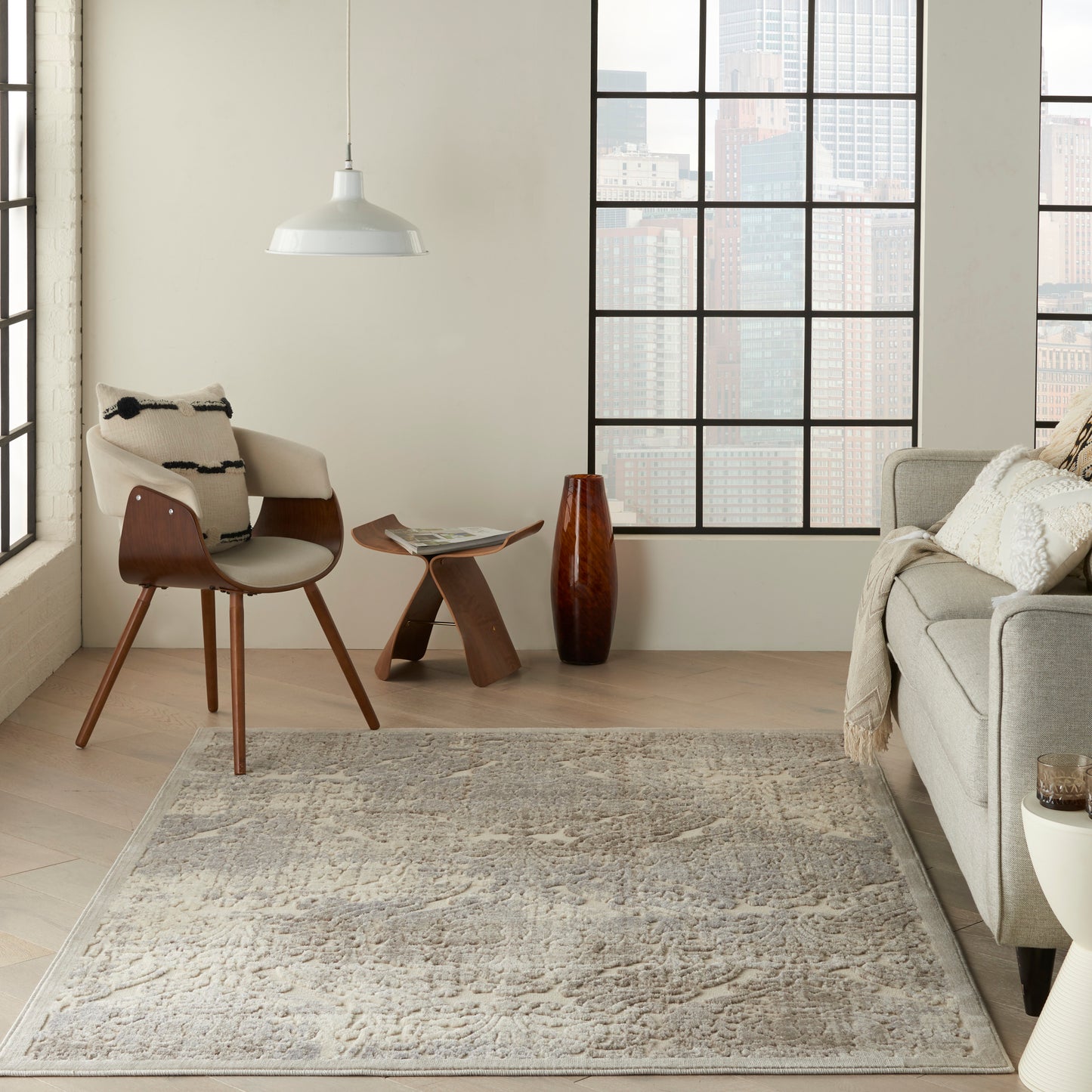 Nourison Home Graphic Illusions  Ivory  Transitional