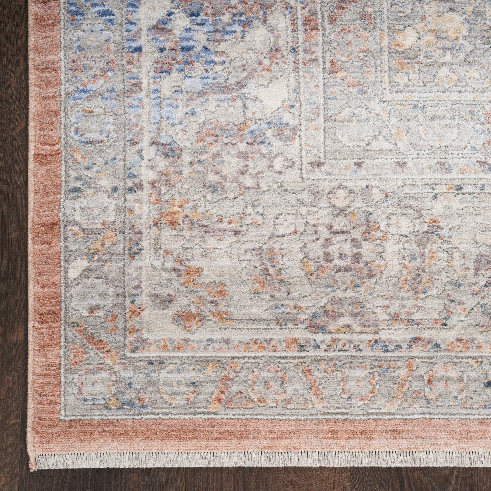 Nourison Home Elegant Heirlooms  Blue Multicolor  Traditional