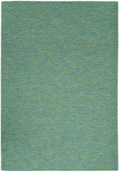 Nourison Home Washable Solutions WSL01 Blue Green Contemporary Power-loomed Rug