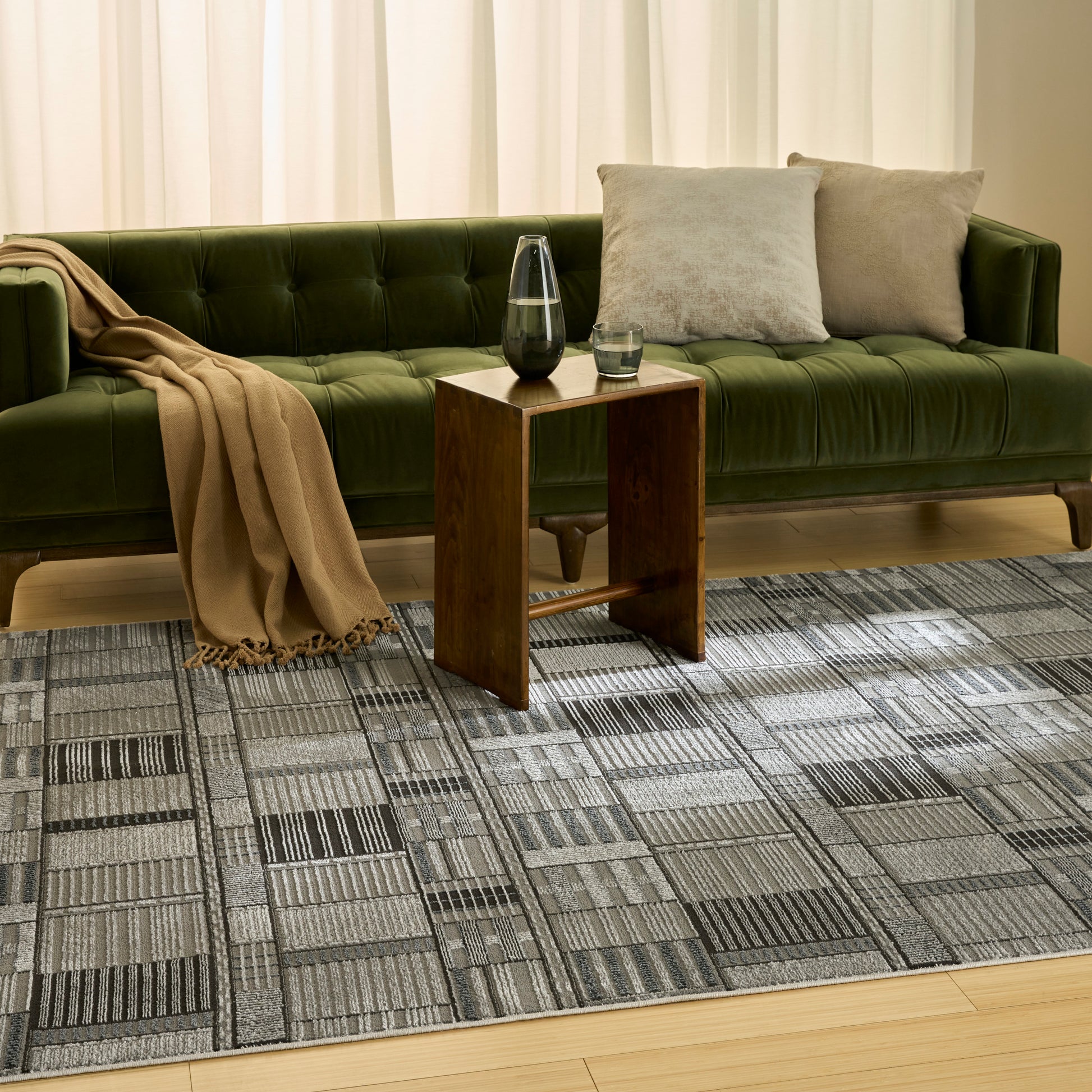 Nourison Home Nordic  Black Grey  Contemporary