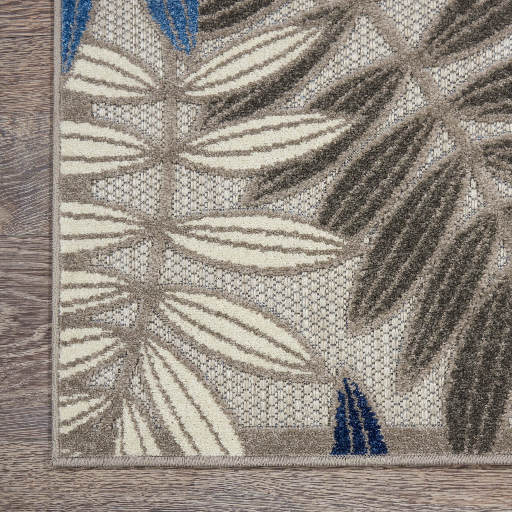 Nourison Home Aloha  Grey Blue  Contemporary