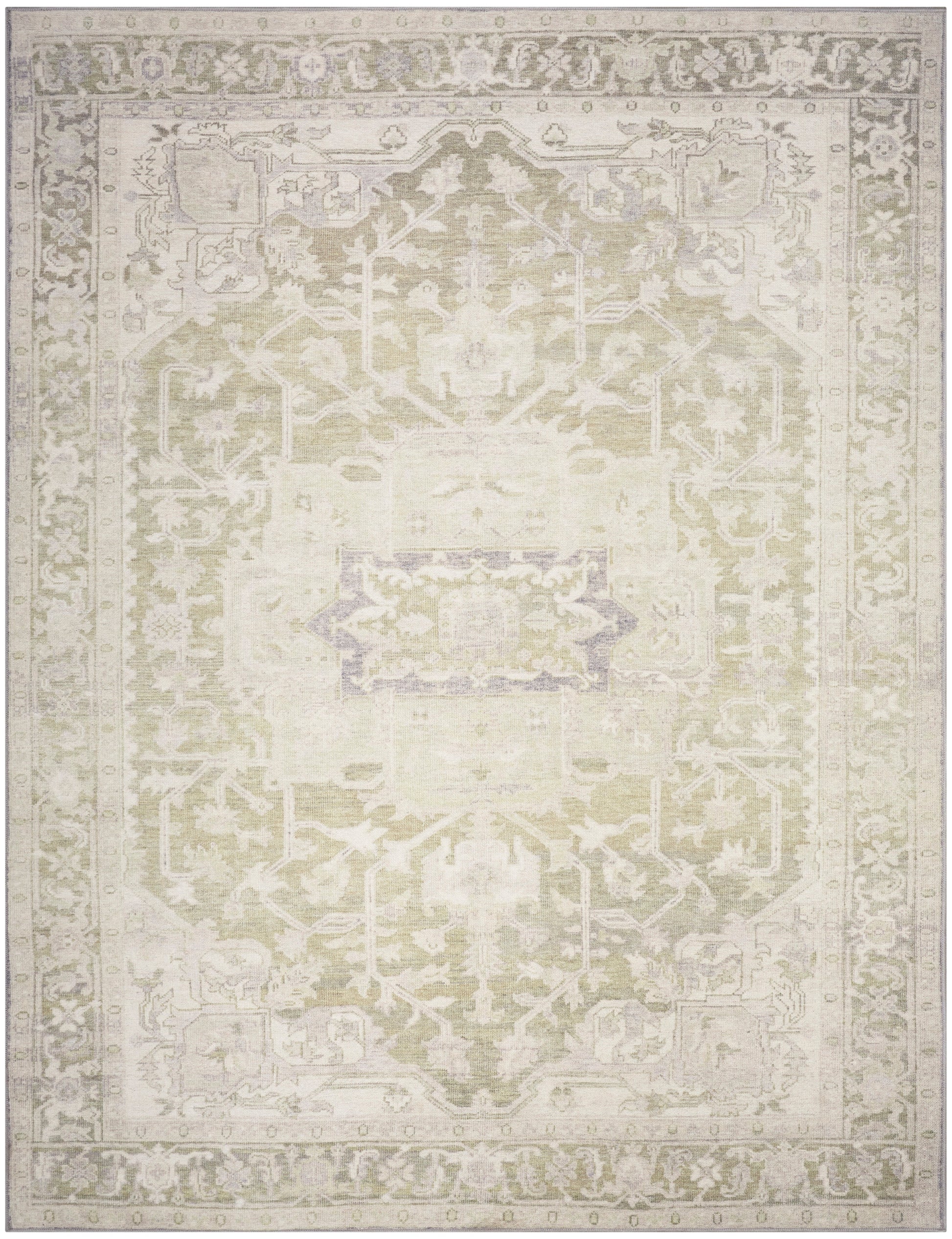 Nourison Home Vintage Washables  Green  Traditional