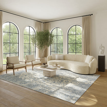 Nourison Home Azalea  Ivory Blue  Traditional