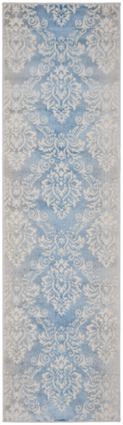 Nourison Home Elation ETN03 Ivory Blue Traditional Power-loomed Rug