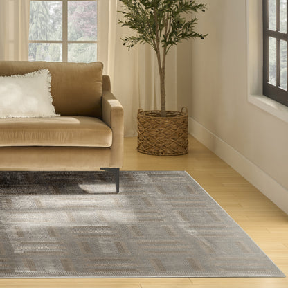 Nourison Home Nordic  Grey Multicolor  Contemporary