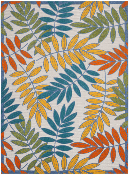 Nourison Home Aloha  Ivory Multicolor  Contemporary