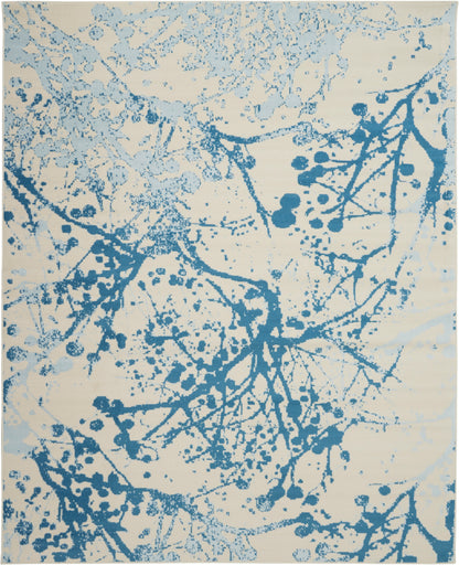 Nourison Home Jubilant  Ivory Blue  Contemporary