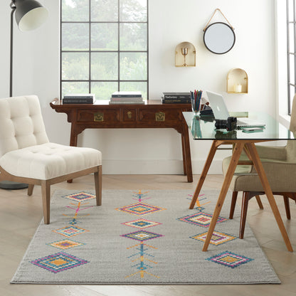 Nourison Home Passion  Grey Multicolor  Transitional