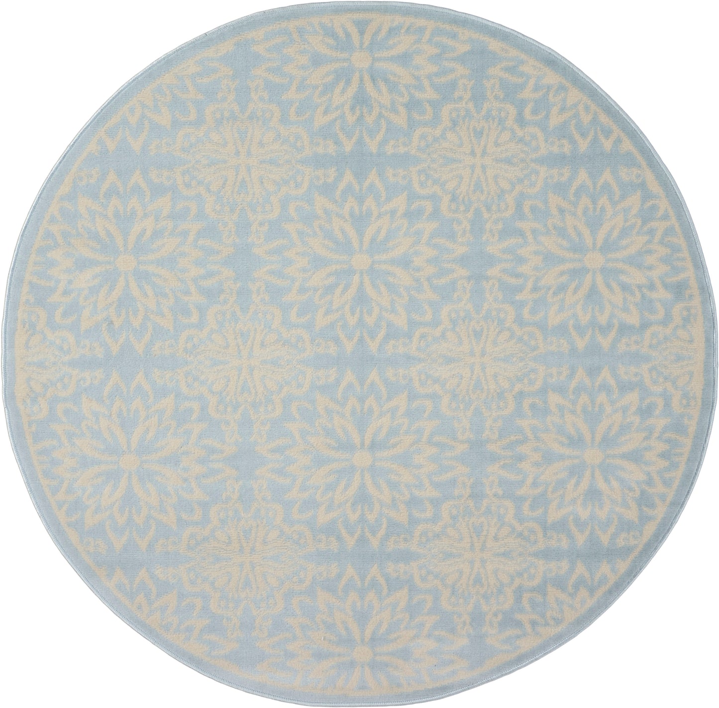Nourison Home Jubilant JUB06 Ivory Light Blue Transitional Power-loomed Rug