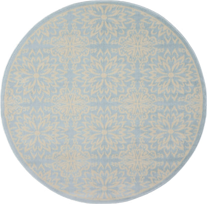 Nourison Home Jubilant JUB06 Ivory Light Blue Transitional Power-loomed Rug