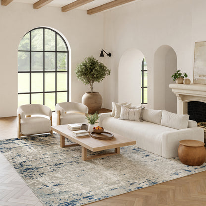 Nourison Home Quarry  Ivory Grey Blue  Contemporary