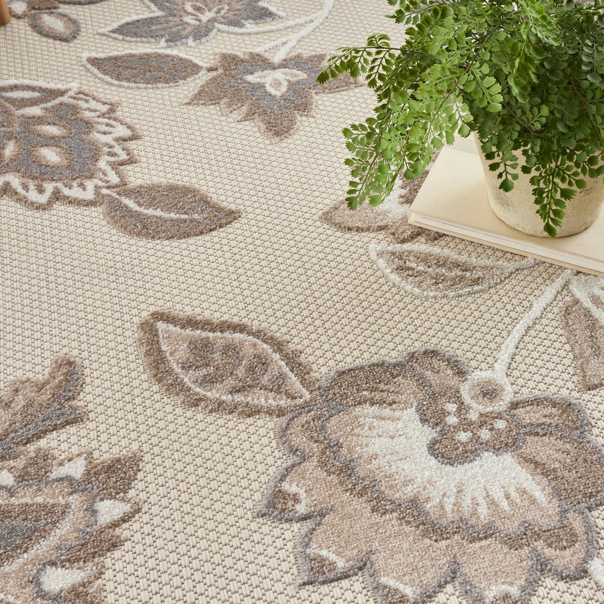 Nourison Home Aloha  Beige  Contemporary