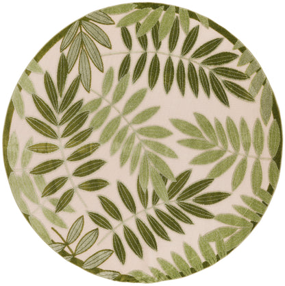 Nourison Home Aloha ALH18 Ivory Green Contemporary Power-loomed Rugs