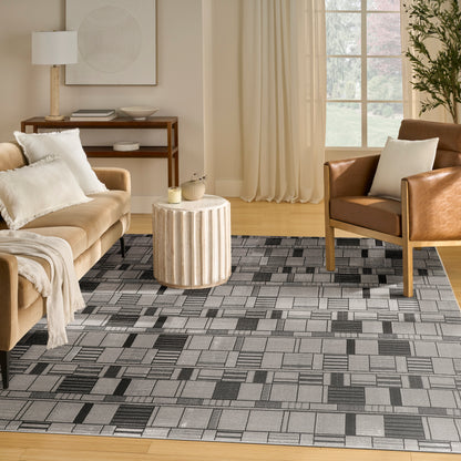 Nourison Home Nordic  Black Grey  Contemporary