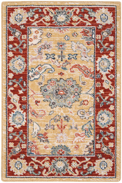 Nourison Home Parisa PSA07 Gold Brick Traditional Loom-woven Rug