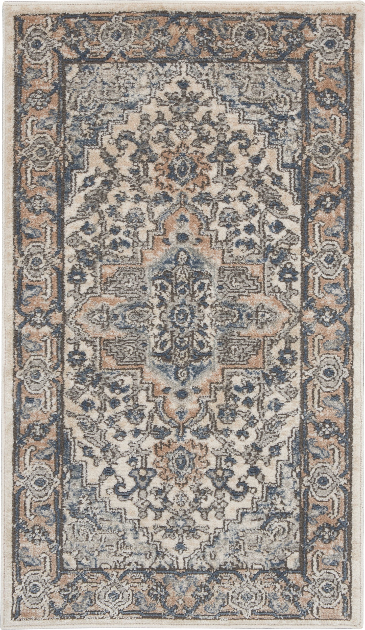 Nourison Home Quarry QUA05 Ivory Grey Transitional Power-loomed Rugs
