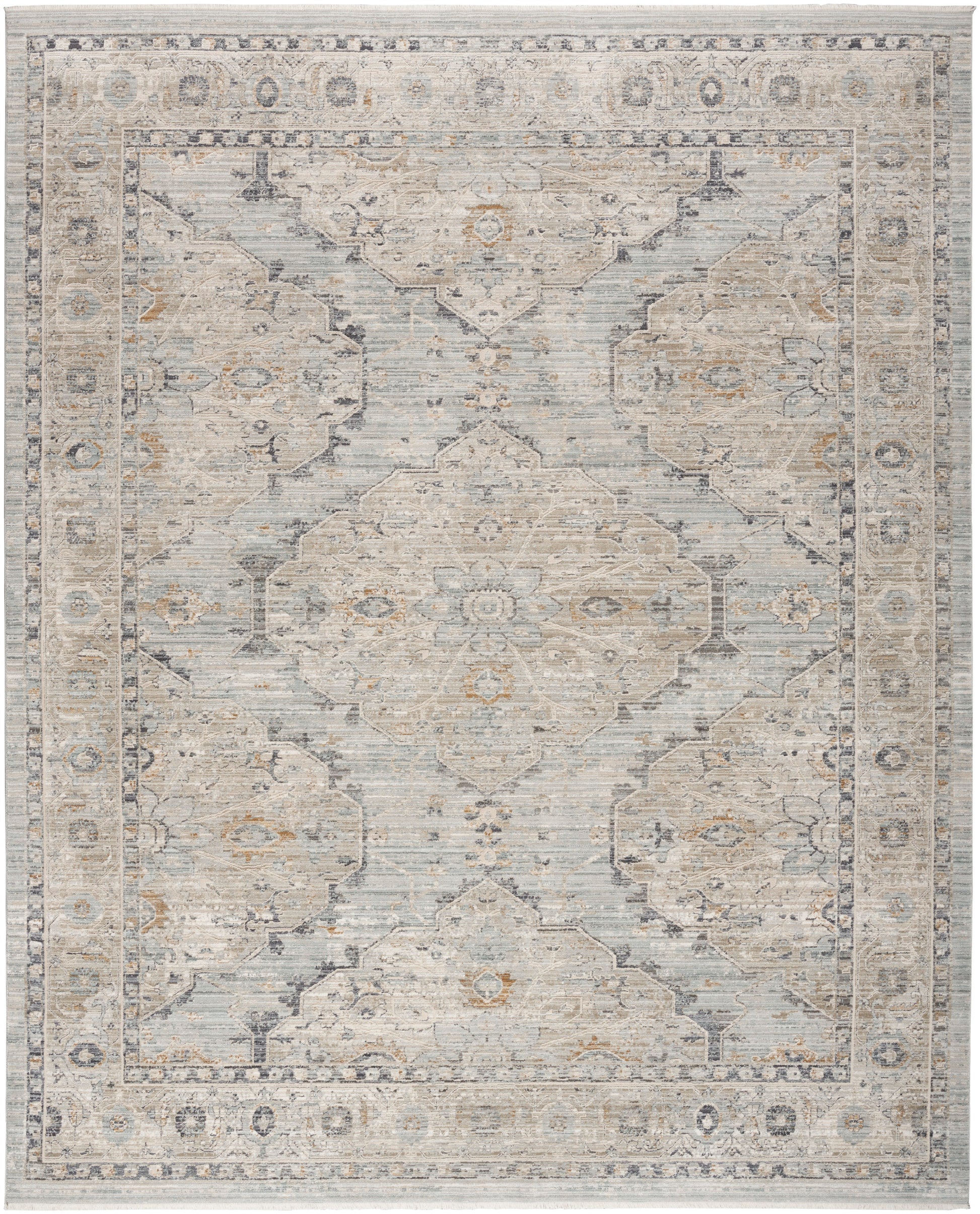 Nourison Home Lynx  Light Blue  Transitional