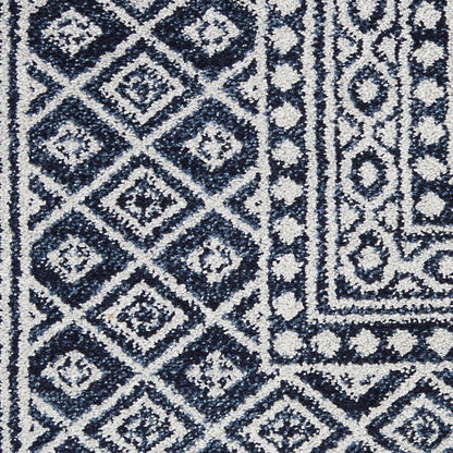 Nourison Home Palermo  Navy Grey  Contemporary