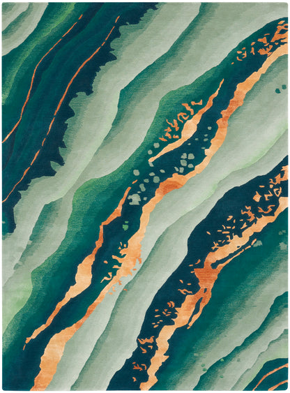 Nourison Home Prismatic PRS30 Emerald Contemporary Hand Tufted Rug