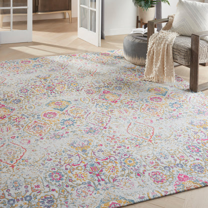 Nourison Home Damask  Multicolor  Transitional