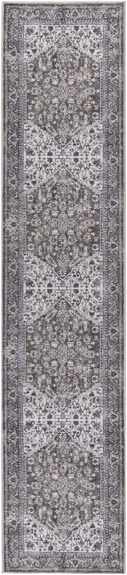 Nourison Home New Concept Washables SR104 Olive Ivory Traditional Machine Woven Rug