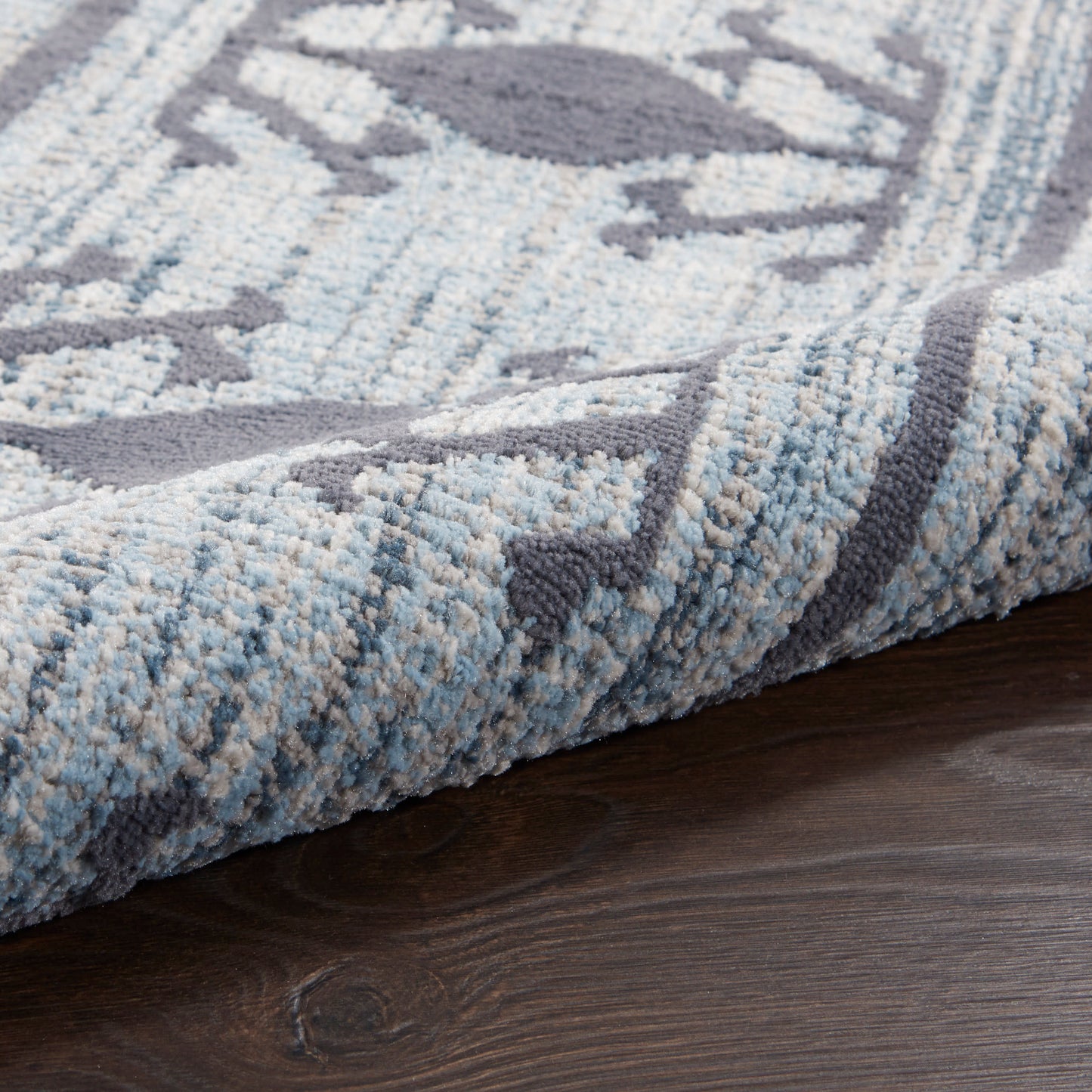 Nourison Home Asilah  Light Blue Charcoal  Contemporary