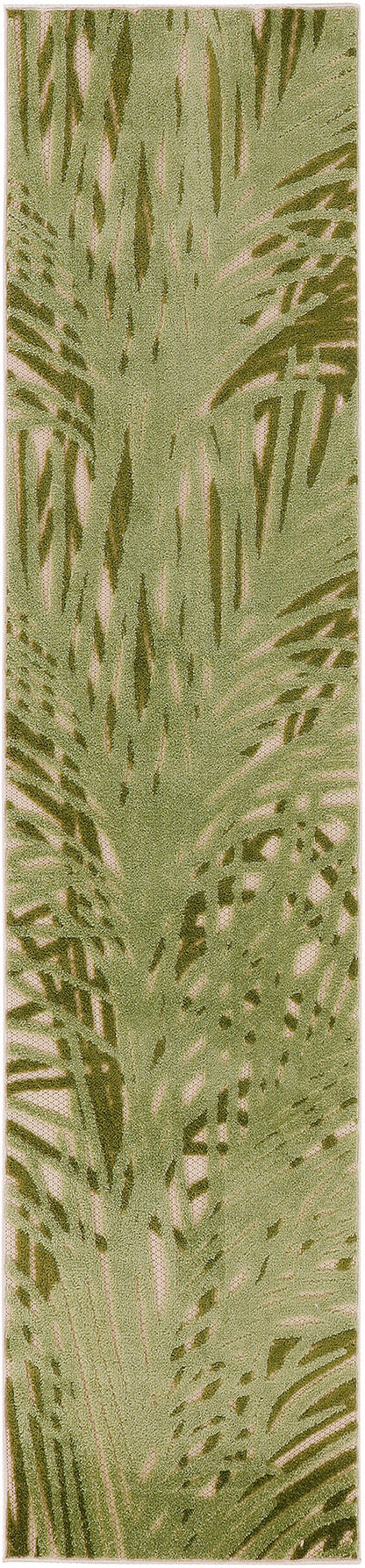 Nourison Home Aloha ALH41 Ivory Green Contemporary Power-loomed Rugs