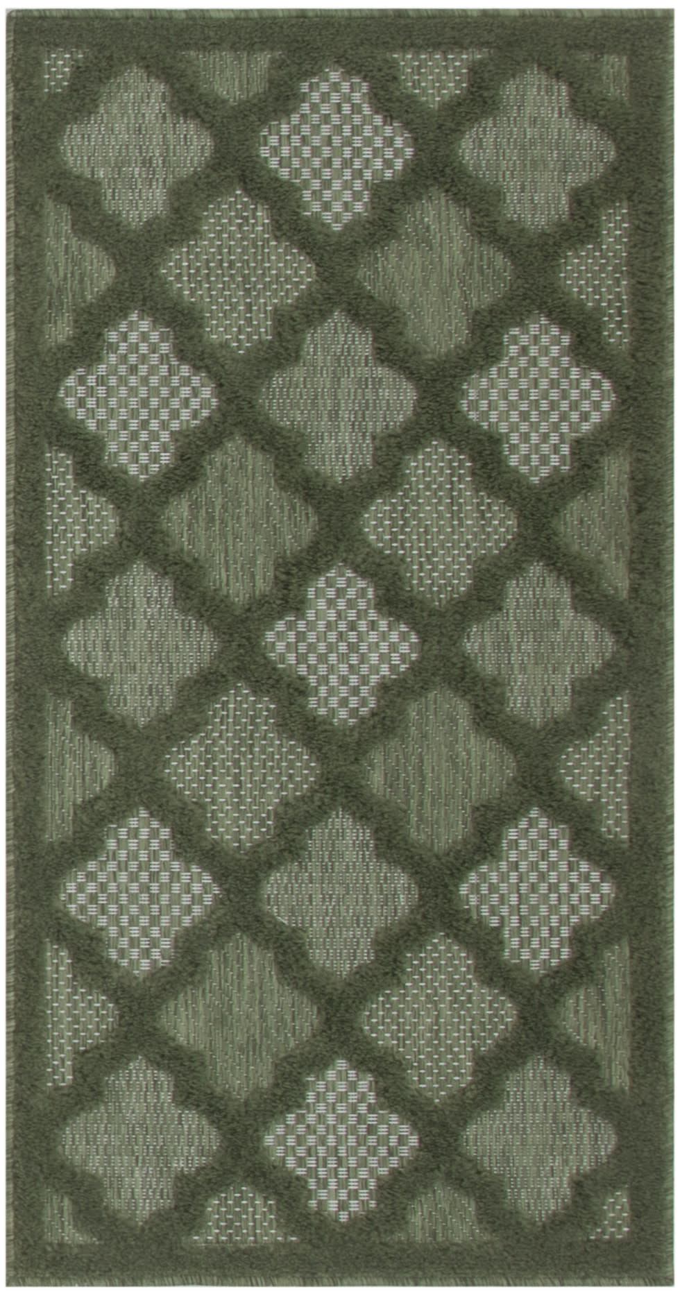 Nourison Home Easy Care NES01 Green Contemporary Flat Weave Rug
