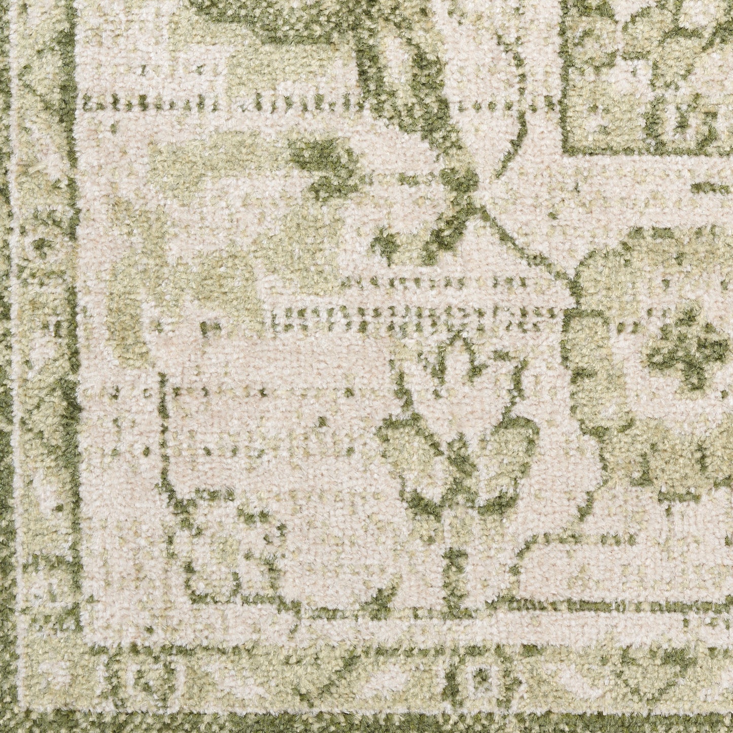 Nourison Home Astra Machine Washable  Ivory Green  Traditional