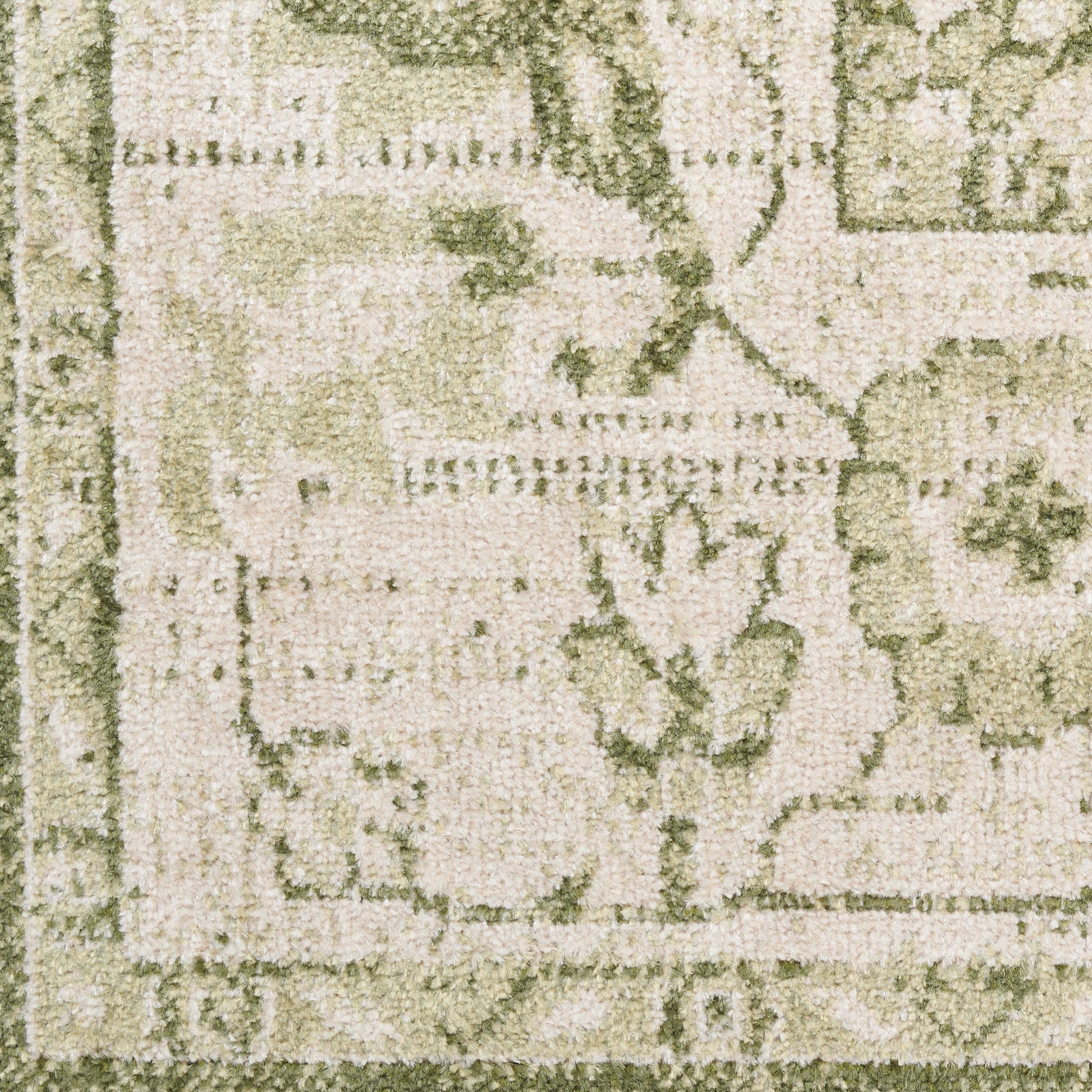 Nourison Home Astra Machine Washable  Ivory Green  Traditional