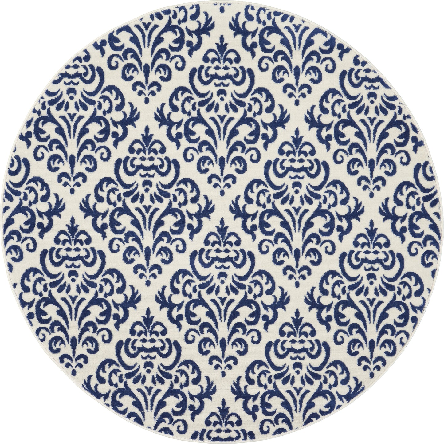 Nourison Home Grafix GRF06 White Blue Transitional Power-loomed Rug