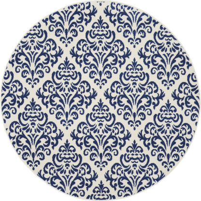 Nourison Home Grafix GRF06 White Blue Transitional Power-loomed Rug