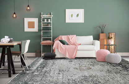 Artisan Venetian  Gray  Contemporary Machinemade Rug