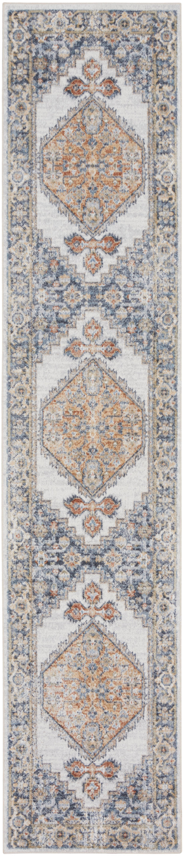 Nourison Home Astra Machine Washable ASW11 Grey Gold Traditional Power-loomed Rug