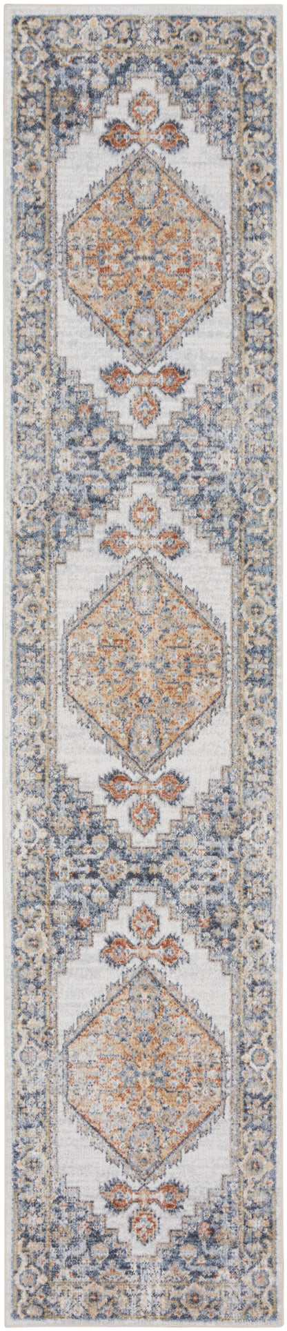 Nourison Home Astra Machine Washable ASW11 Grey Gold Traditional Power-loomed Rug