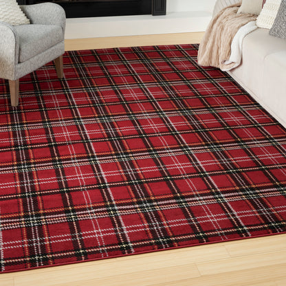 Nourison Home Grafix  Red  Contemporary