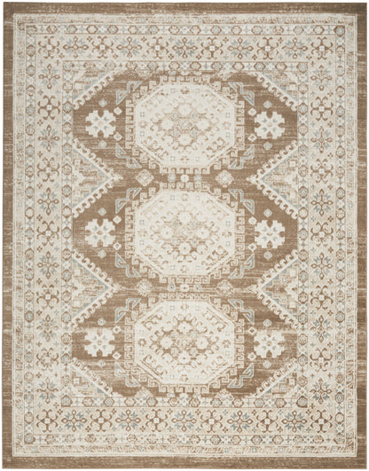 Nourison Home Serenity Home SRH01 Ivory Mocha Traditional Loom-woven Rug