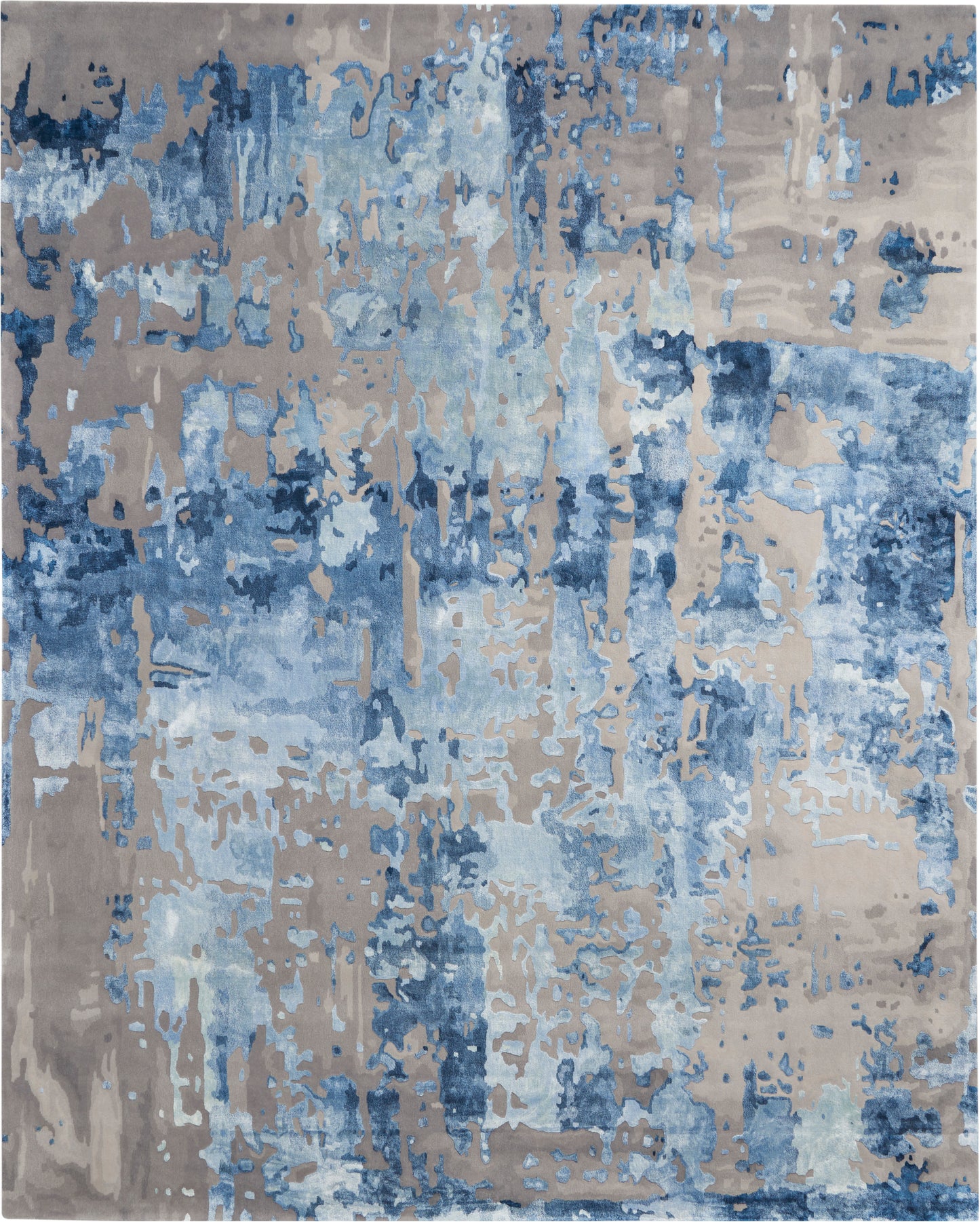 Nourison Home Prismatic  Blue Grey  Contemporary