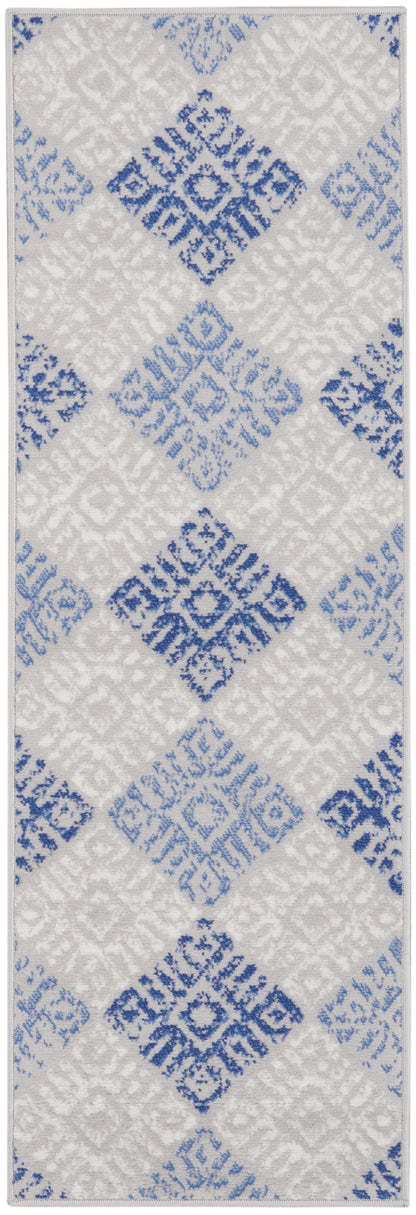 Nourison Home Whimsicle WHS18 Grey Blue Transitional Power-loomed Rug
