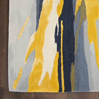 Nourison Home Prismatic  Grey Gold  Contemporary