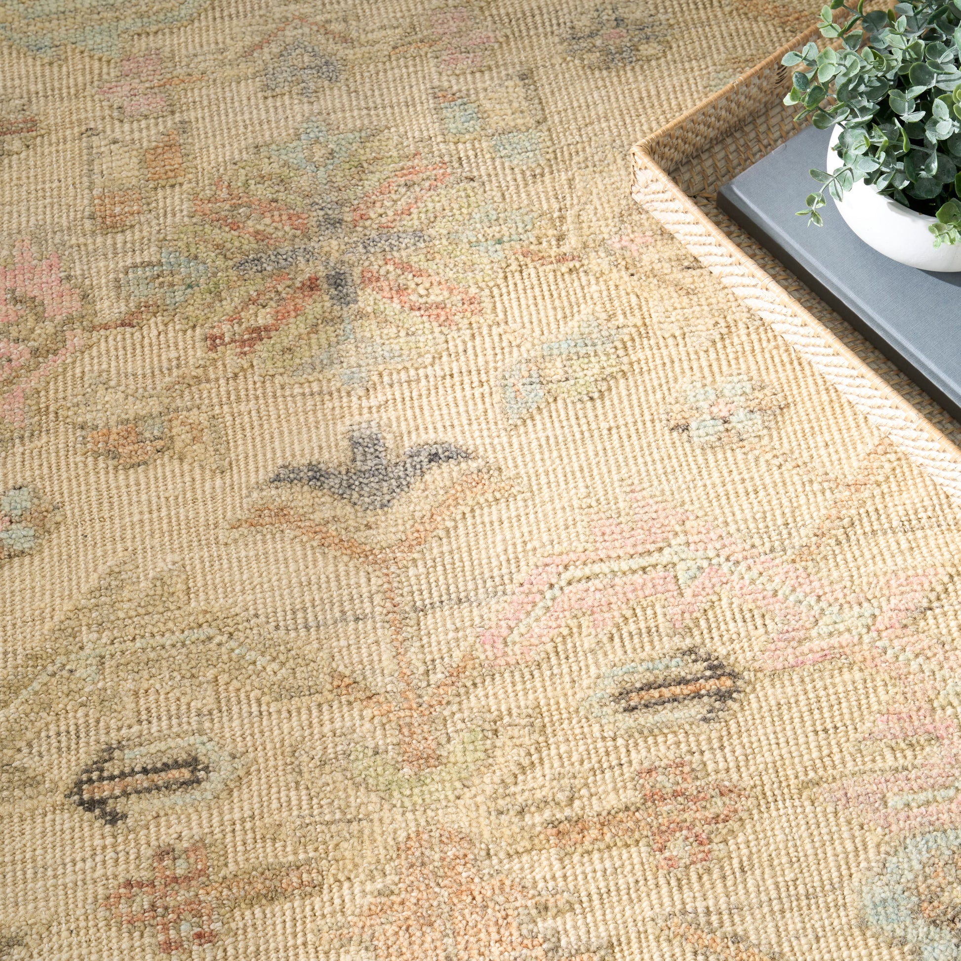Nourison Home Heritage Vine  Beige  Traditional