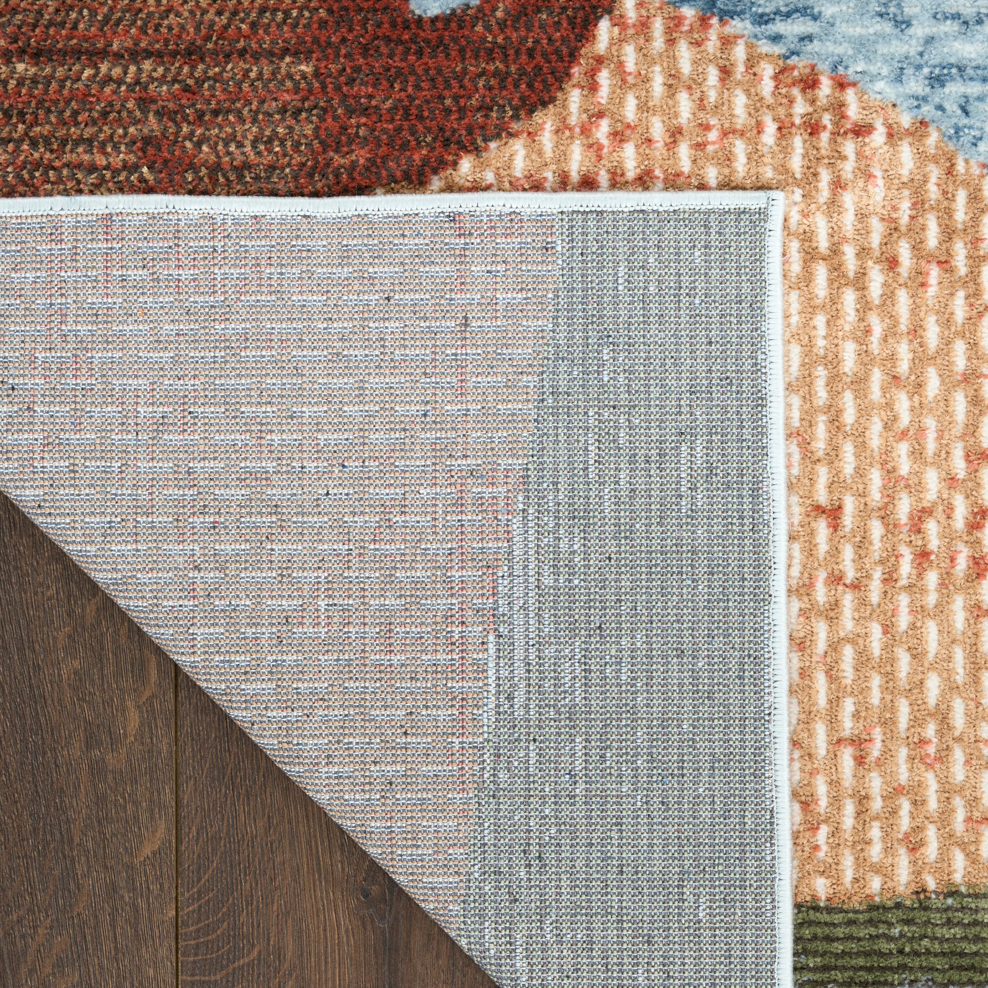 Nourison Home Nordic  Blue Multicolor  Contemporary