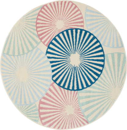 Nourison Home Grafix GRF20 Ivory Multicolor Contemporary Power-loomed Rug