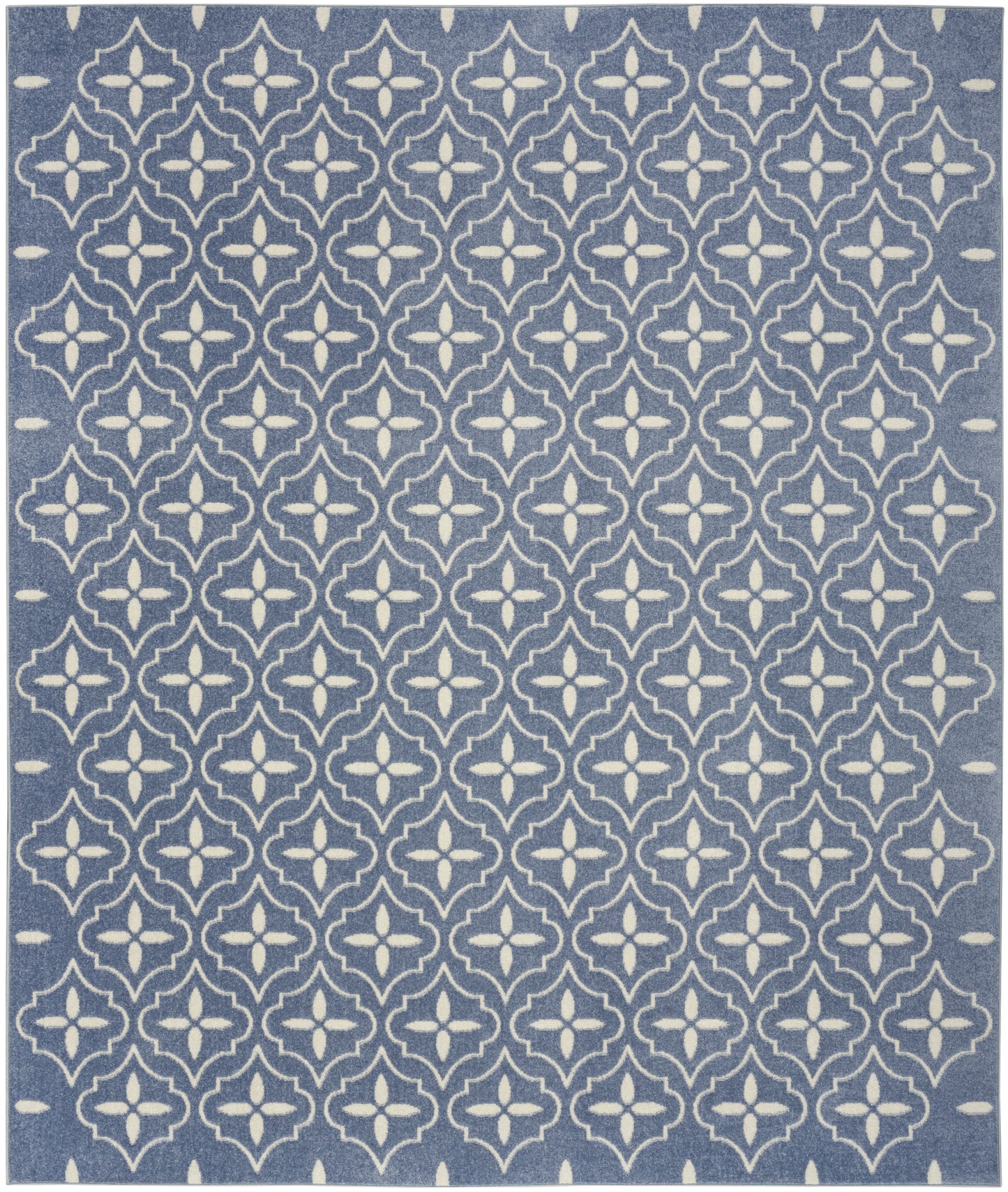 Nourison Home Nourison Essentials NRE04 Blue Ivory Contemporary Power-loomed Rug