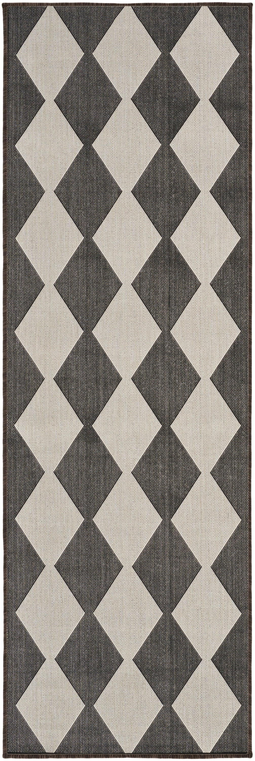 Nourison Home Positano POS04 Black Contemporary Power-loomed Rug