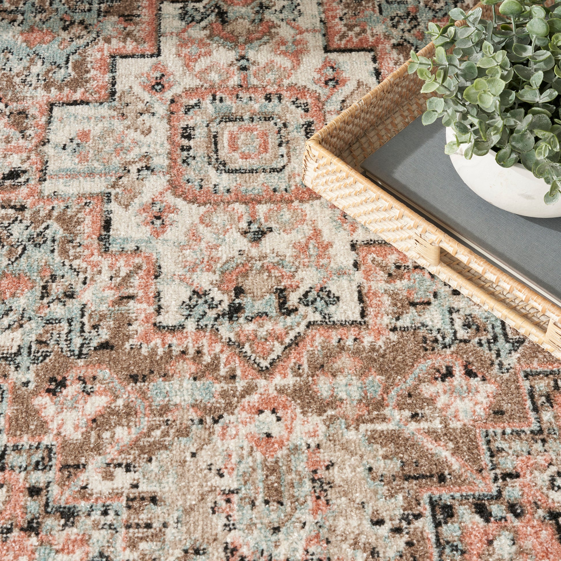 Nourison Home Washable Decor  Peach  Traditional