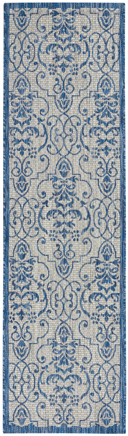 Nourison Home Country Side CTR04 Ivory Blue Transitional Power-loomed Rug