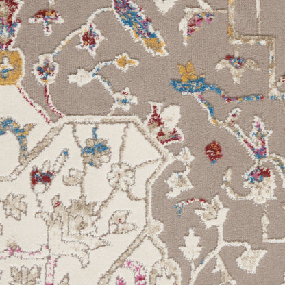 Nourison Home Melody  Grey Multicolor  Traditional